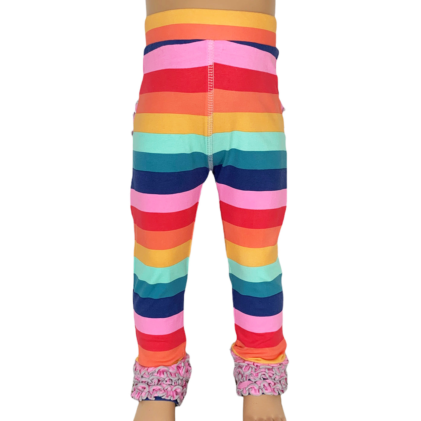 AnnLoren Little & Big Girls Boutique Rainbow Ruffle Butt Leggings – Mommies  Best Mall